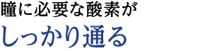 2.視界をさえぎらない広い内径。