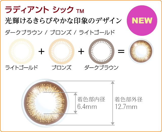 光輝けるきらびやかな印象のデザイン。ラディアントシック